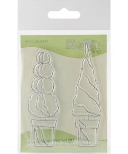 Leane Creatief Clear Stamp Garden Conifers