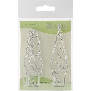 Leane Creatief Clear Stamp Garden Conifers