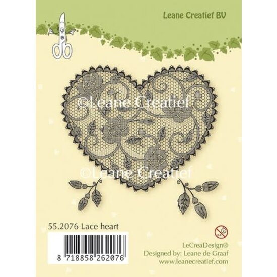 Leane Creatief Leane Creatief Clear Stamp Lace Heart