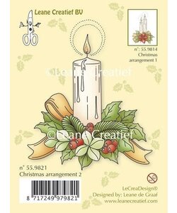 Leane Creatief Clear Stamp Christmas Arrangement Kaars