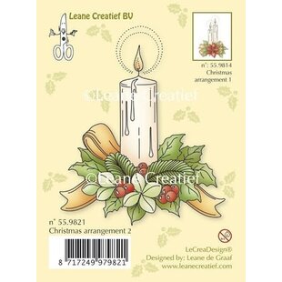 Leane Creatief Clear Stamp Christmas Arrangement Kaars