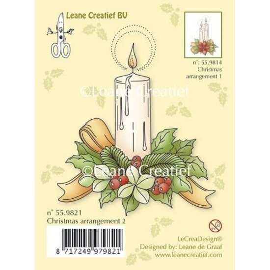 Leane Creatief Leane Creatief Clear Stamp Christmas Arrangement Kaars
