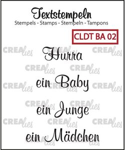 Crealies Clear Stamp Tekst DE Baby