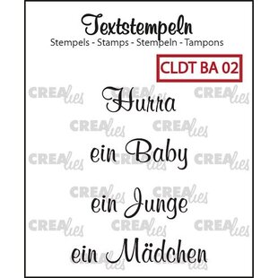 Crealies Clear Stamp Tekst DE Baby