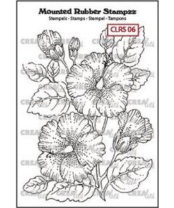 Crealies Mounted Rubber Stamp Hibiscus