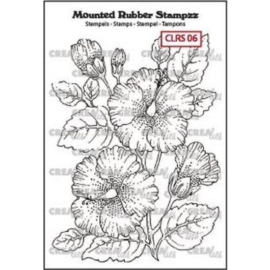 Crealies Crealies Mounted Rubber Stamp Hibiscus