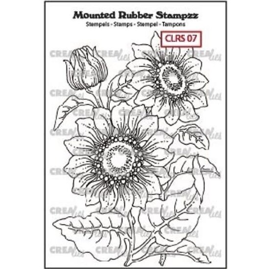 Crealies Crealies Mounted Rubber Stamp Zonnebloem