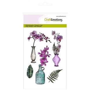 CraftEmotions Clear Stamp Orchidee Vazen