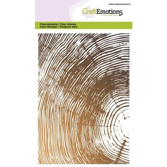 CraftEmotions CraftEmotions Clear Stamp Jaarringen Boom A6