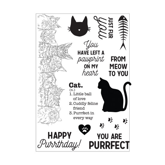 Kaisercraft KaiserCraft Clear Stamp Pawfect Cat