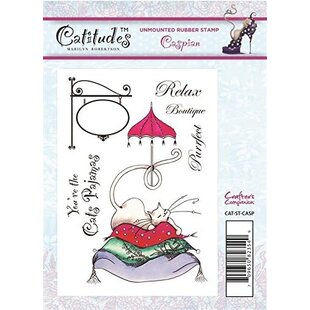 Crafter's Companion Catitudes Unmounted Rubber Stamp A6 Caspian