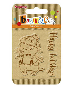 Scrapberry's Clear Stamp Set Happy Holidays