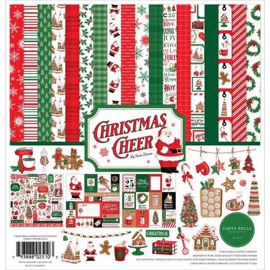 Carta Bella Echo Park 12x12 Inch Collection Kit 12 double sided sheets 1 sticker sheet Christmas Cheer