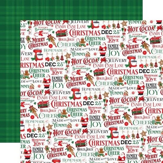 Carta Bella Echo Park 12x12 Inch Collection Kit 12 double sided sheets 1 sticker sheet Christmas Cheer
