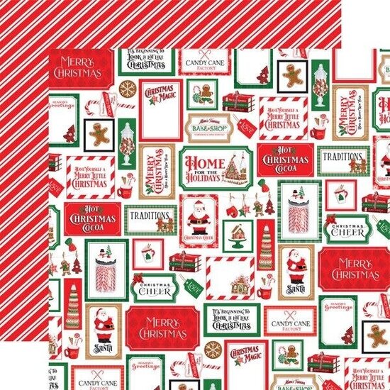 Carta Bella Echo Park 12x12 Inch Collection Kit 12 double sided sheets 1 sticker sheet Christmas Cheer