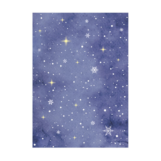 Stamperia Stamperia Rice Paper A6 Backgrounds All Around Christmas  8pcs.