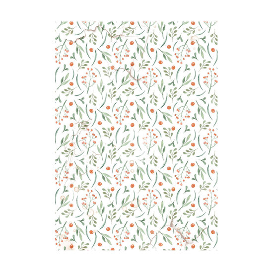 Stamperia Stamperia Rice Paper A6 Backgrounds All Around Christmas  8pcs.