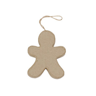 Decopatch Papier Maché Peperkoek Mannetje om op te hangen 1x6,5x8,5cm.