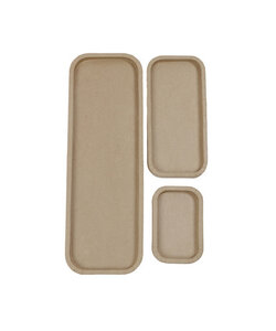 Decopatch Papier Maché Rechthoekige Presenteerschalen Set van 3 45x15x1,5 cm.