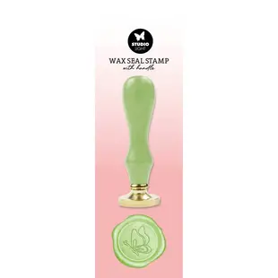 Studio Light Wax Stamp with Handle Essentials Tools Nr.10 Green Butterfly