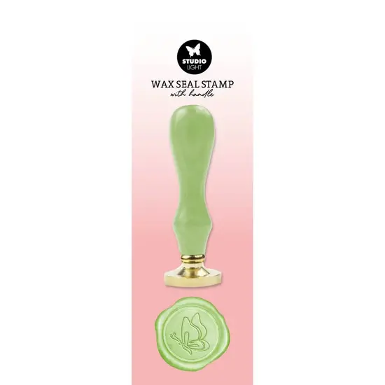 Studio Light Studio Light Wax Stamp with Handle Essentials Tools Nr.10 Green Butterfly