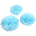 Creotime Pompon, licht turquoise/baby blauw 20x24x30cm 3 s