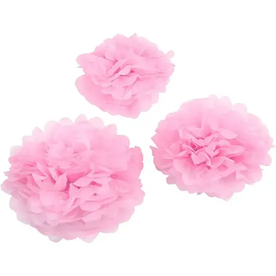 Creotime Pompon, roze 20x24x30cm 3 st