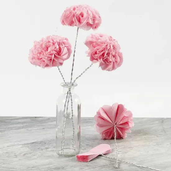 Creotime Pompon, roze 20x24x30cm 3 st
