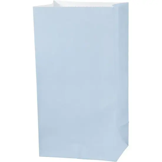 Creotime Papieren zakken baby blauw 17x6x9cm 10 s