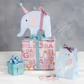 Creotime Papieren zakken baby blauw 17x6x9cm 10 s