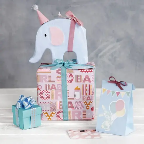 Creotime Papieren zakken baby blauw 17x6x9cm 10 s
