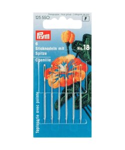 Prym Set van 6 Borduurnaalden met Punt Nr.18