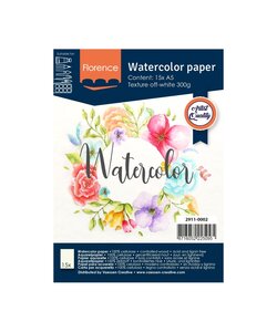 Florence Aquarel Papier Texture A5 300g Off White 15st