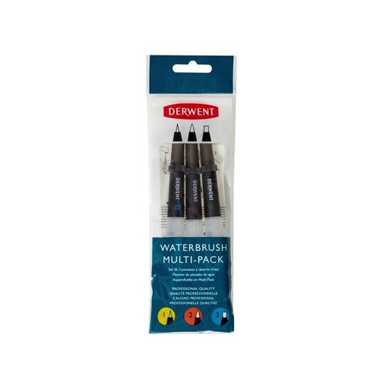 Derwent Derwent Waterbrush Set Fine, Medium en Chisel