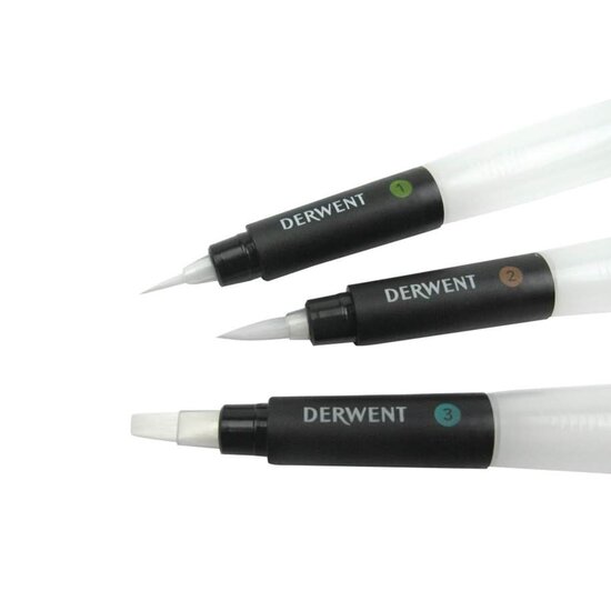 Derwent Derwent Waterbrush Set Fine, Medium en Chisel