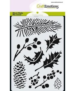 CraftEmotions Mask Stencil A6 Xmas Florals