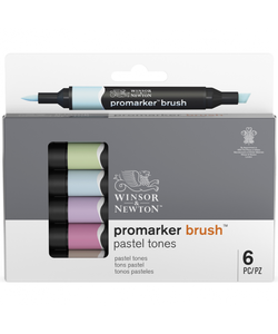 Winsor & Newton Promarker Brush Pastel Tones Set 6st.