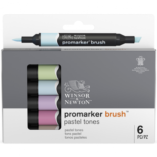 Winsor & Newton Promarker Brush Pastel Tones Set 6st.