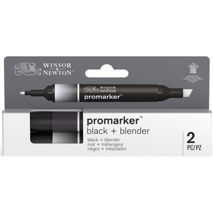 Winsor & Newton Promarker Black & Blender Set 2st.