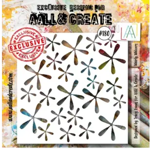 Aall & Create Stencil 15x15 Whirly Whizzers #180