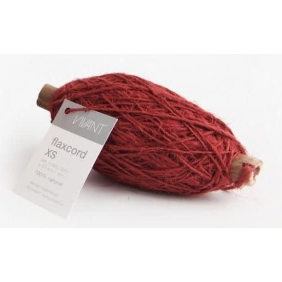 Vivant Vivant Flaxcord Touw XS 50m x 1mm 100% Natural Red