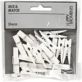 Creotime Wasknijpers hout 3,5 cm x 0.7 cm wit 20 st