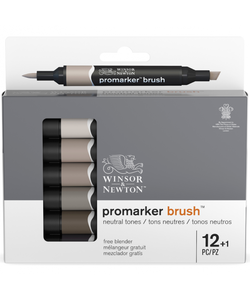 Winsor & Newton Promarker Brush Neutral Tones Set 12+1st.