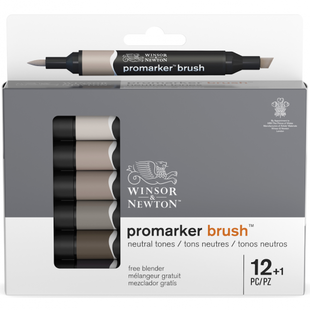 Winsor & Newton Promarker Brush Neutral Tones Set 12+1st.