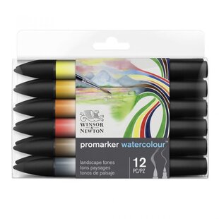 Winsor & Newton Promarker Watercolour Landscape Tones Set 12st.