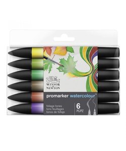 Winsor & Newton Promarker Watercolour Foliage Tones Set 6st.