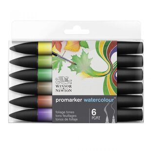 Winsor & Newton Promarker Watercolour Foliage Tones Set 6st.