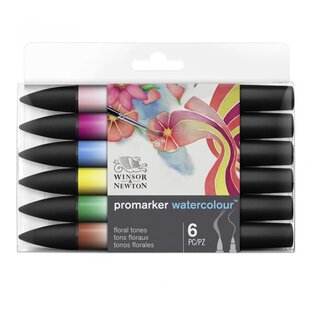 Winsor & Newton Promarker Watercolour Floral Tones Set 6st.