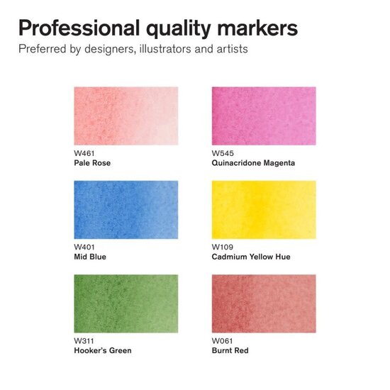 Winsor & Newton Winsor & Newton Promarker Watercolour Floral Tones Set 6st.