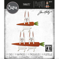 Tim Holtz Sizzix Thinlits Die Set Tim Holtz Carrot Bunny 11 Dies